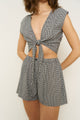 Valentina Top in Black Gingham