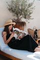 Soliel Dress in Black Linen