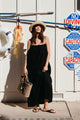 Soliel Dress in Black Linen
