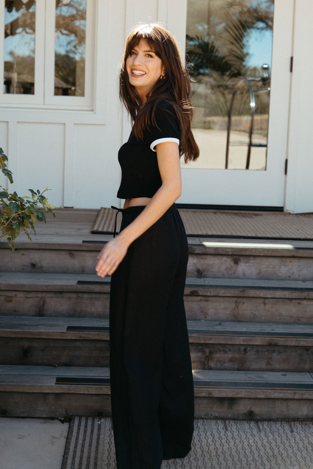 Whitney Top in Black/White - Whimsy & Row