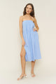 Millie Skirt/Dress in Blue Stripe Poplin