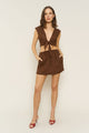 Bella Skirt in Chocolate Linen