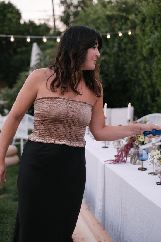 Sample Sale Matilda Top in Champagne Velvet - Whimsy & Row