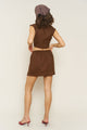 Bella Skirt in Chocolate Linen