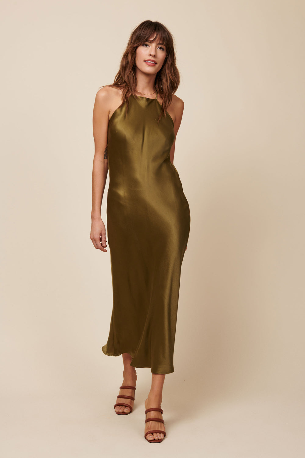 Sample Sale Fiona Dress in Silky Hunter - Whimsy & Row