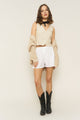 Bowie Vest in Oatmeal Linen