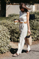 Leanna Pant in Oatmeal Linen