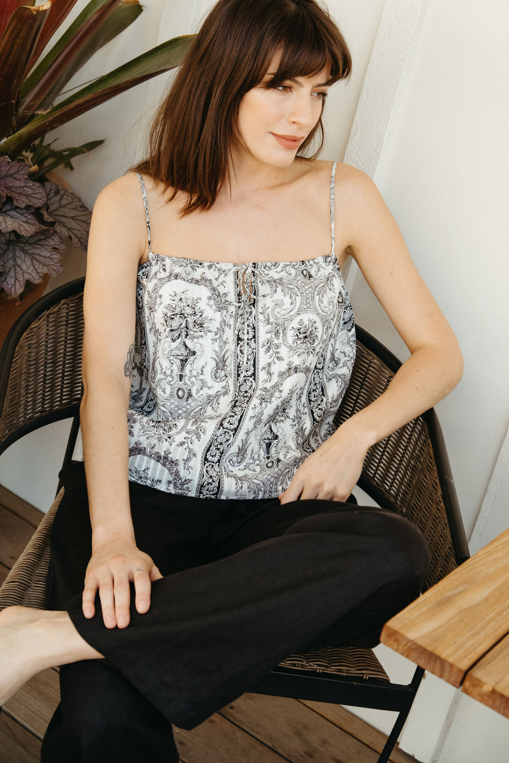 Sofia Top in Venetian Print - Whimsy & Row