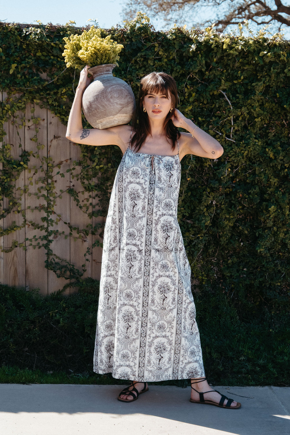 Soliel Dress in Venetian Print - Whimsy & Row