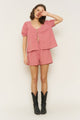Birdie Top in Red Gingham