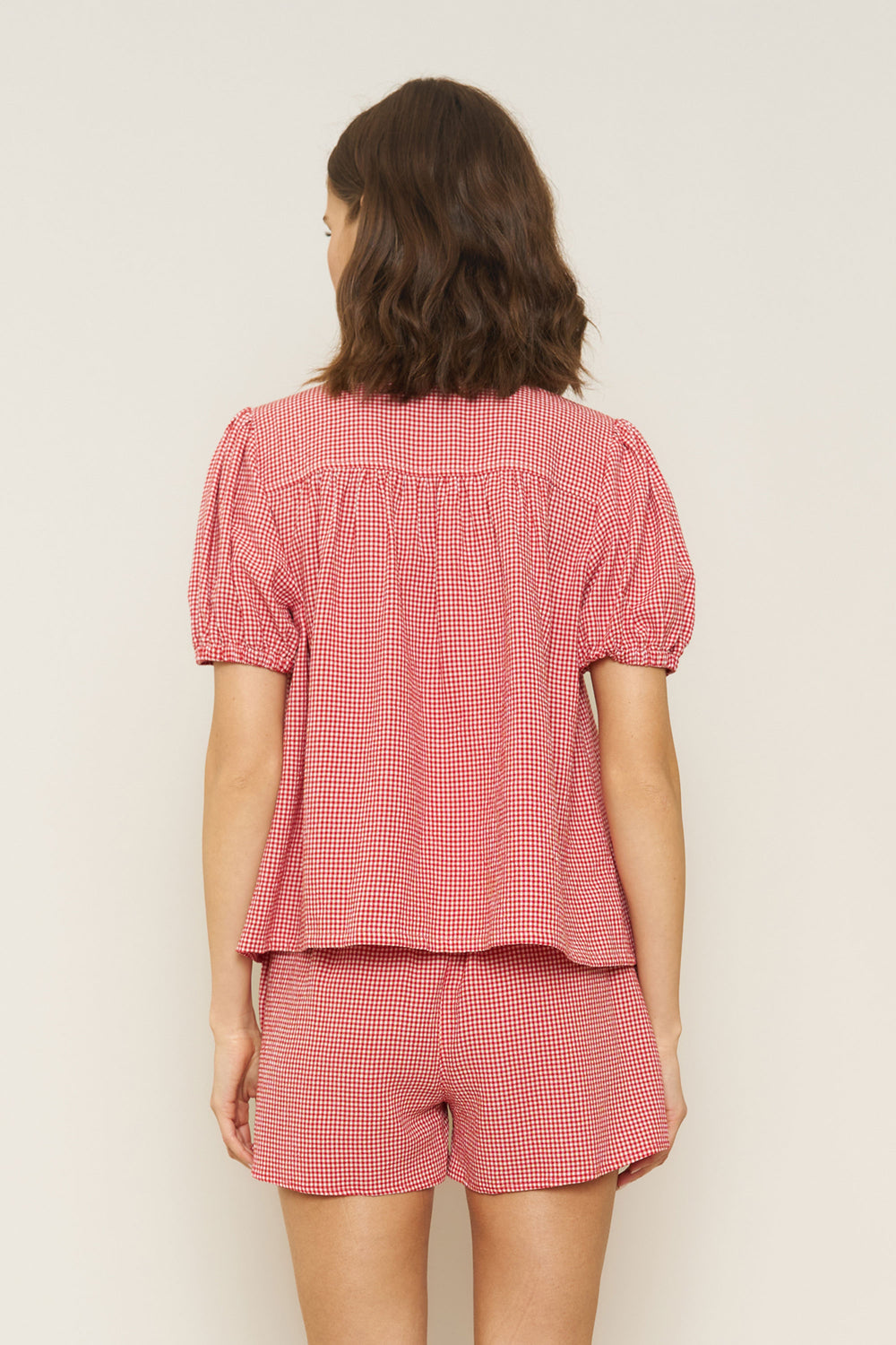 Birdie Top in Red Gingham - Whimsy & Row