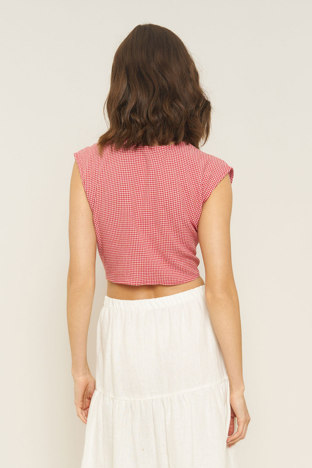Valentina Top in Red Gingham - Whimsy & Row