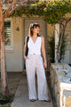 Leanna Pant in Stripe Linen