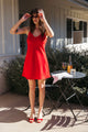 Veronica Dress in Red