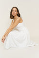 Iris Dress in White Poplin