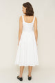 Iris Dress in White Poplin