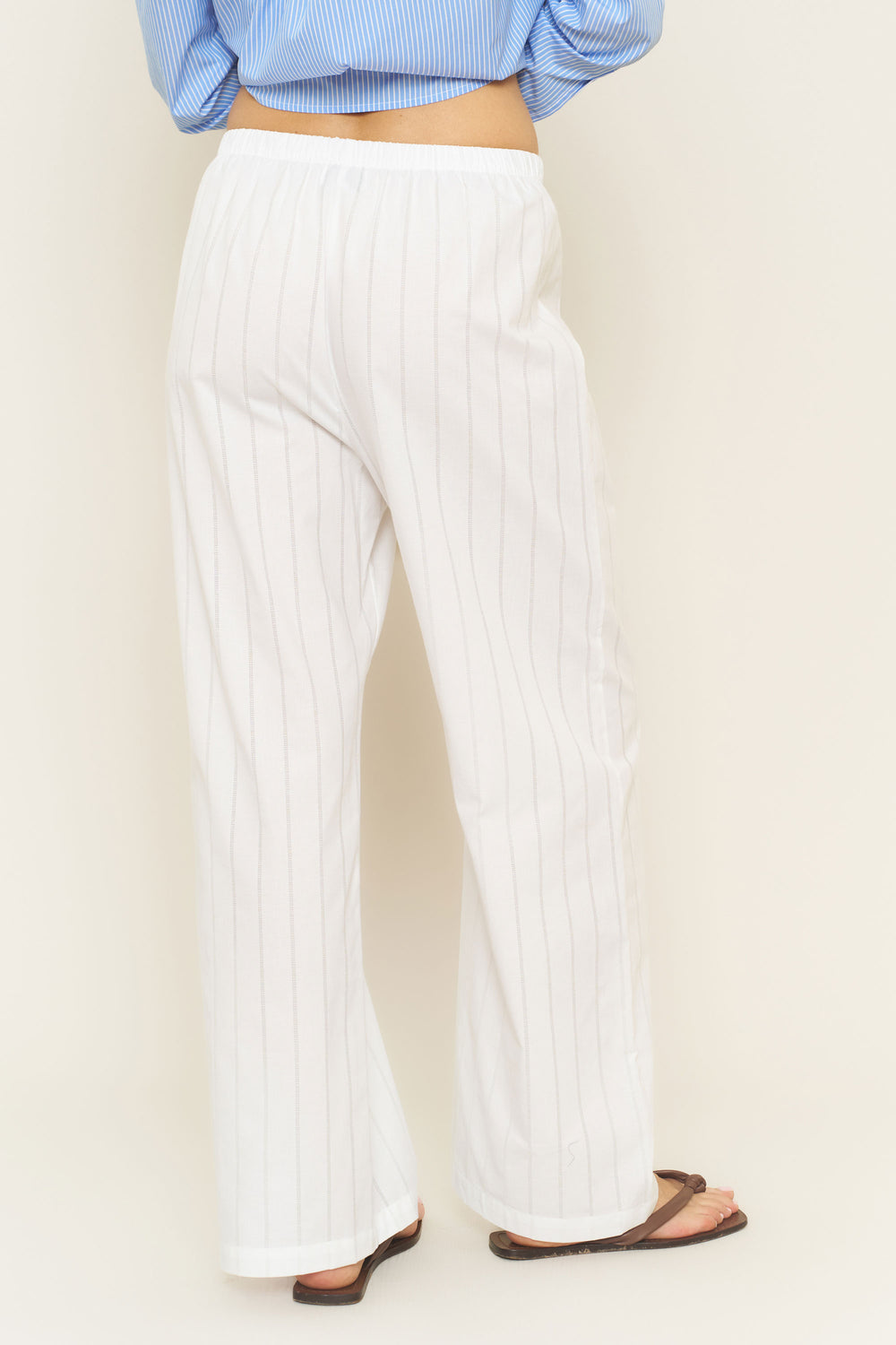 Marissa Pant in White Poplin - Whimsy & Row
