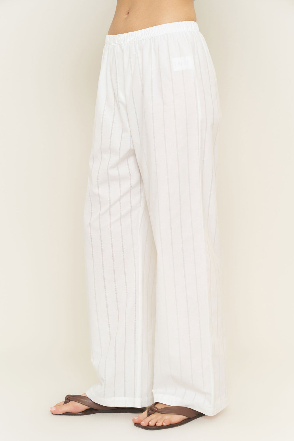 Marissa Pant in White Poplin - Whimsy & Row