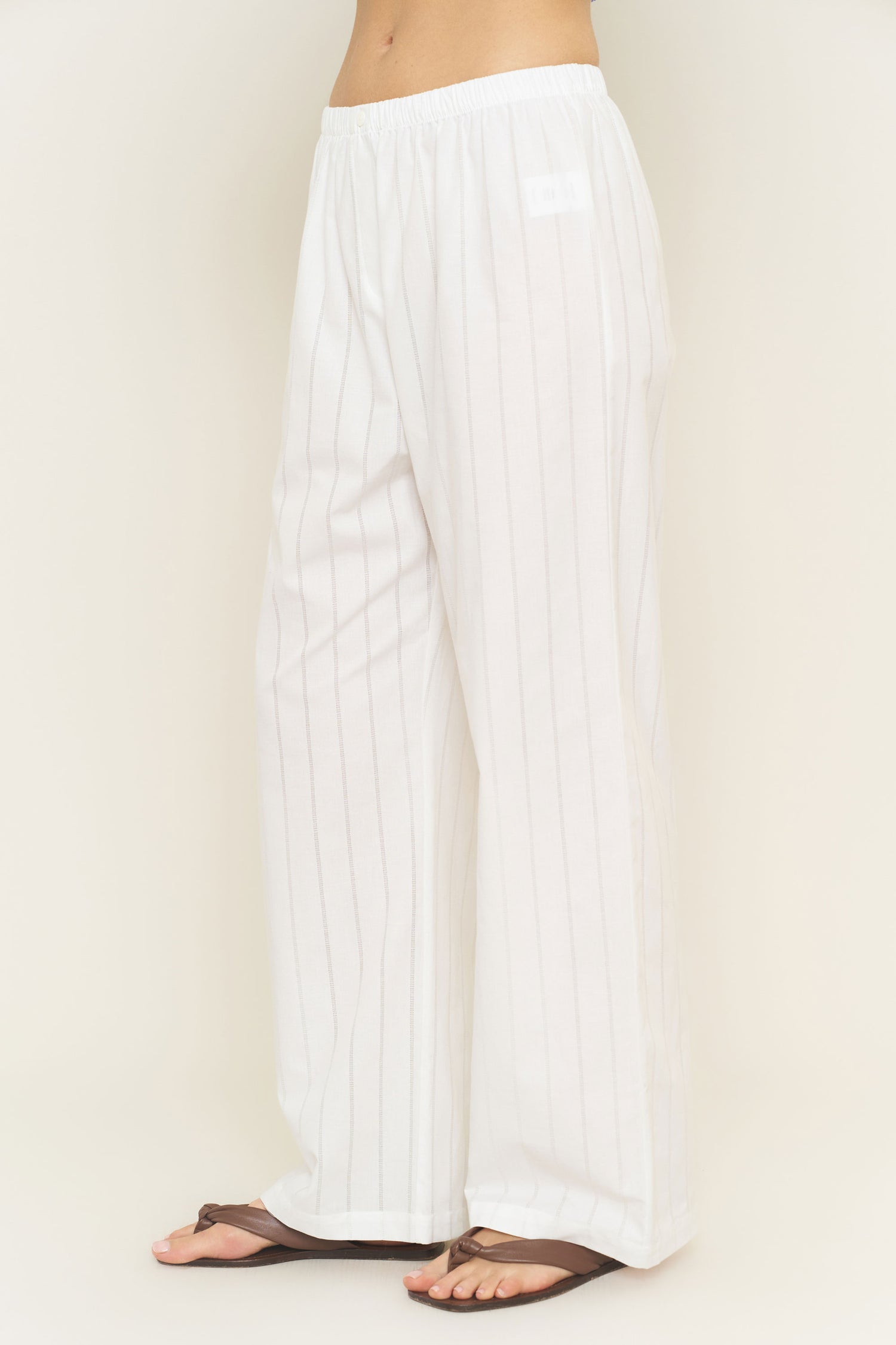 Marissa Pant in White Poplin