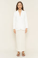 Parker Blazer in White Linen