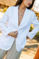 Parker Blazer in White Linen