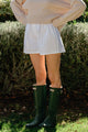 Marissa Boxer Short in White Poplin