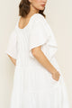 Rachel Dress in White Linen