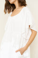 Rachel Dress in White Linen