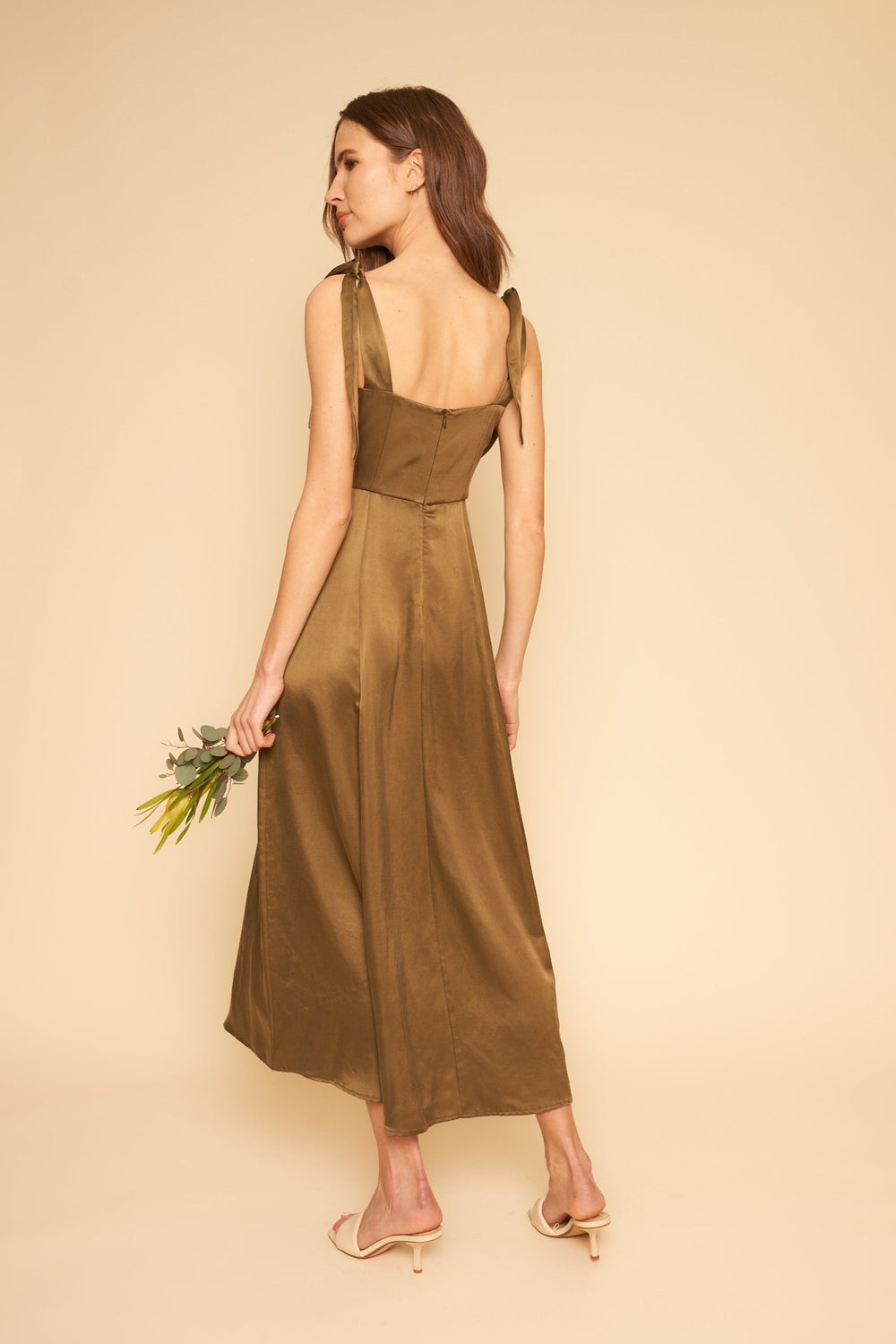 Danielle Dress in Hunter - Whimsy & Row