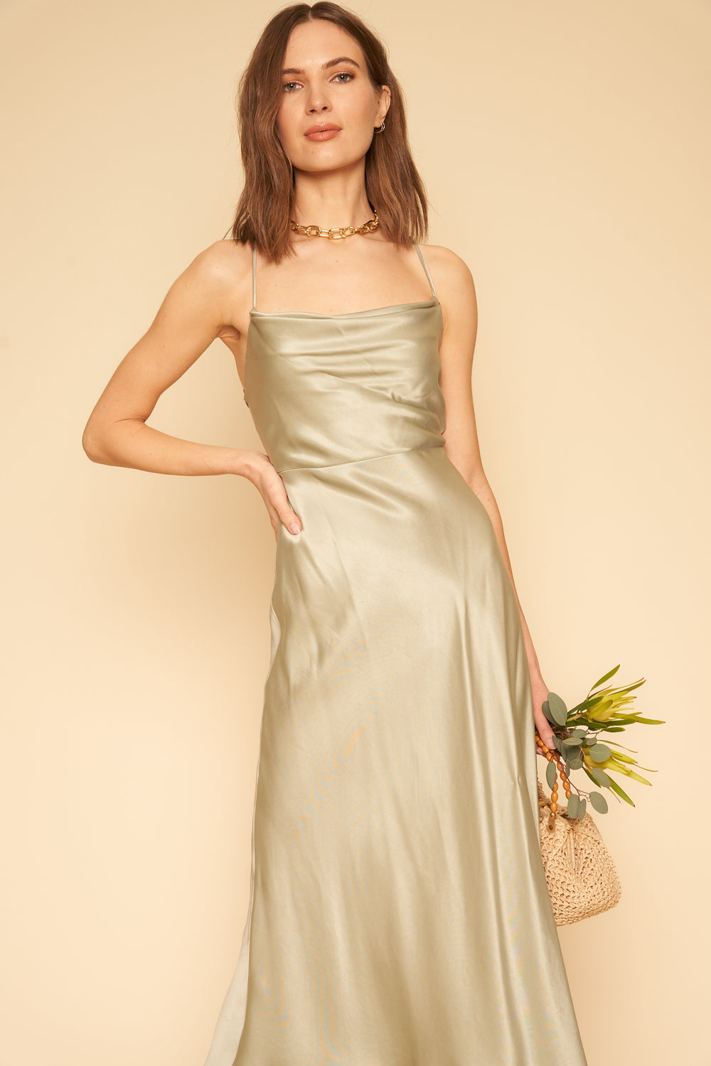 Camille Dress in Sage - Whimsy & Row