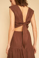 Valentina Top in Chocolate Linen