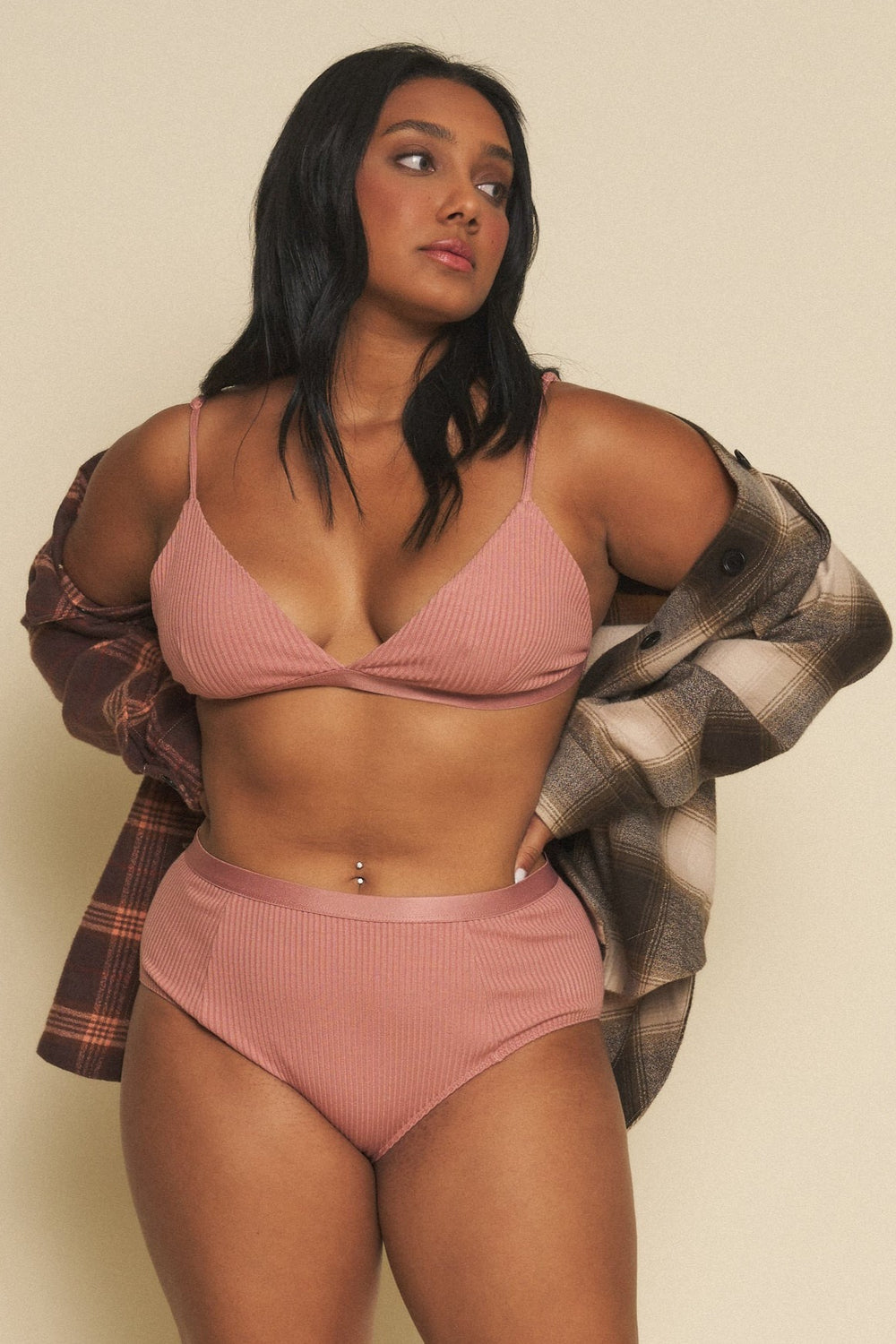 Sample Sale Ana High-Rise Undies in Blush - Whimsy & Row
