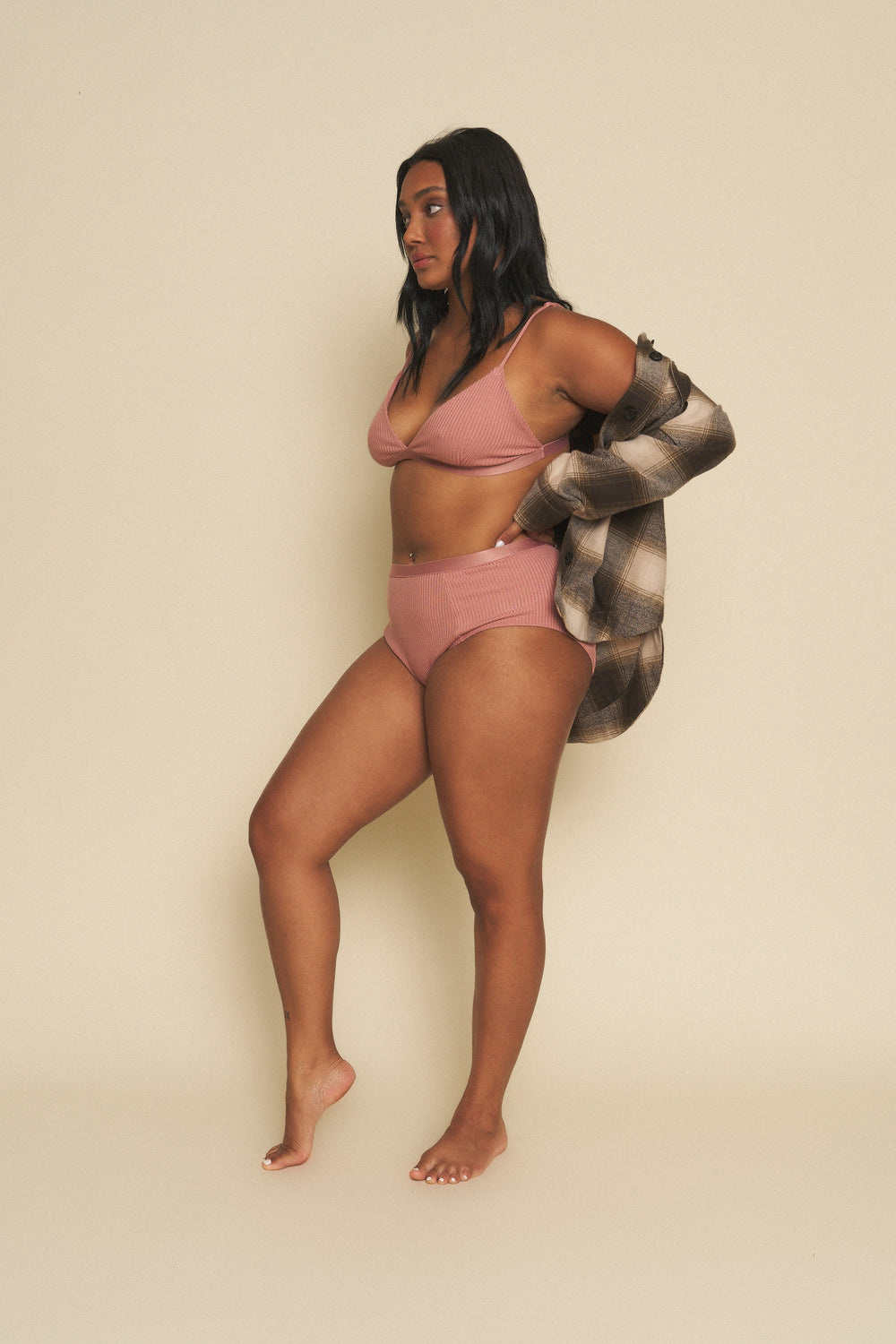 Sample Sale Ana High-Rise Undies in Blush - Whimsy & Row