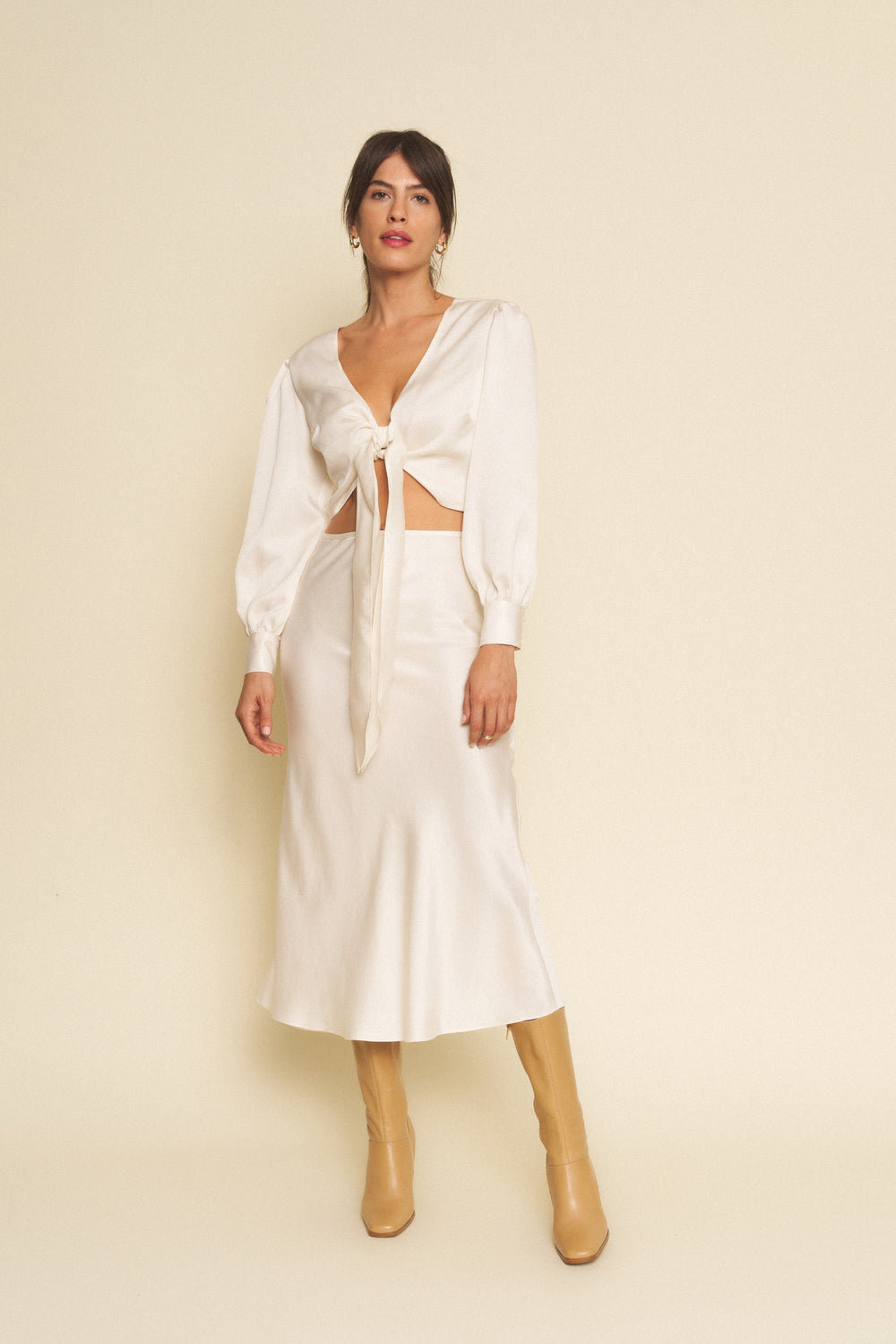 Lauren Top in Silky Cream - Whimsy & Row