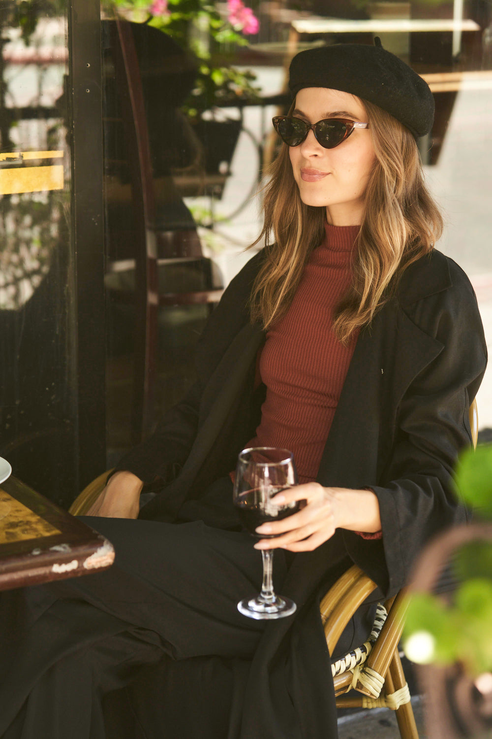 Gia Trench in Black - Whimsy & Row