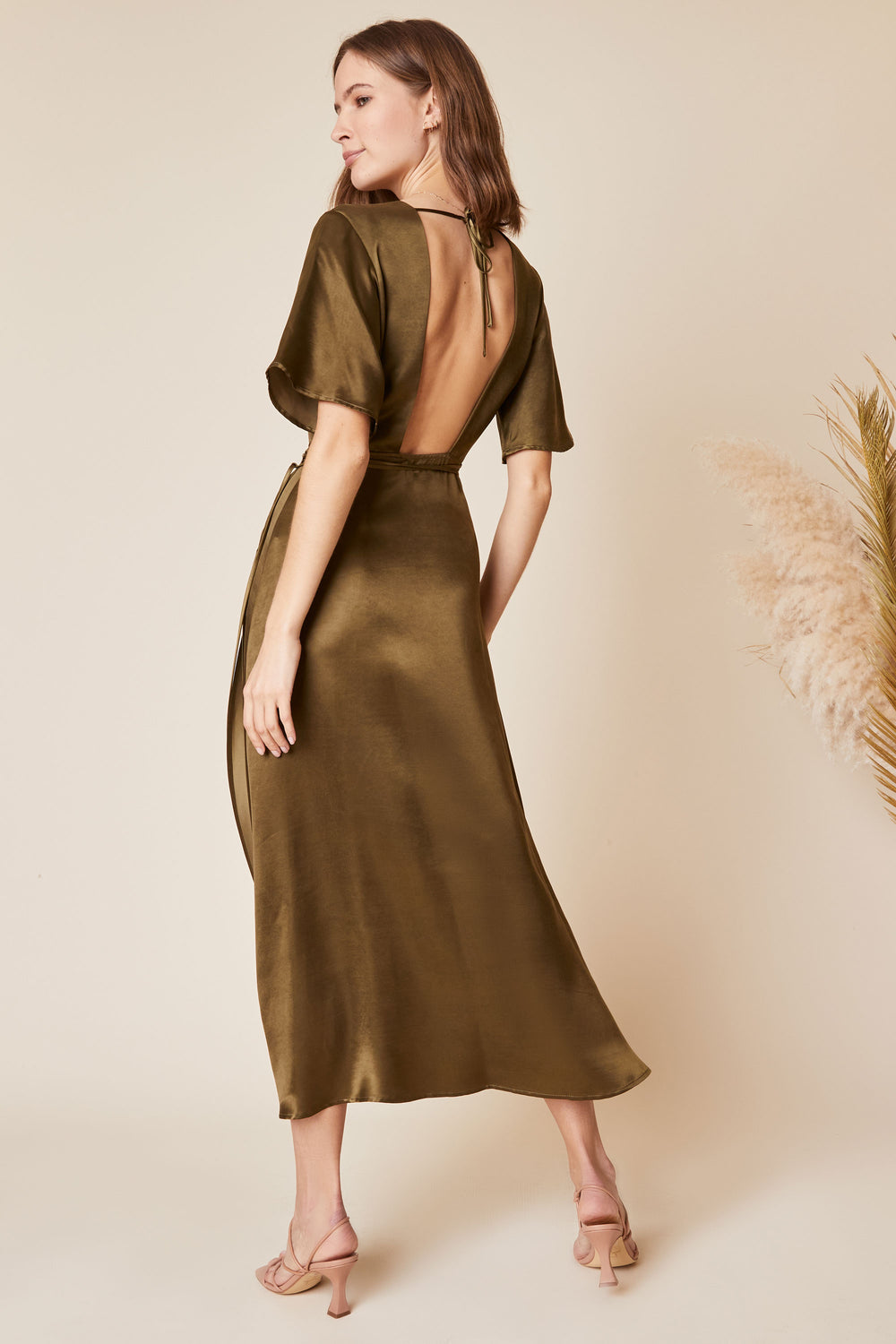 Lola Wrap Dress in Hunter - Whimsy & Row