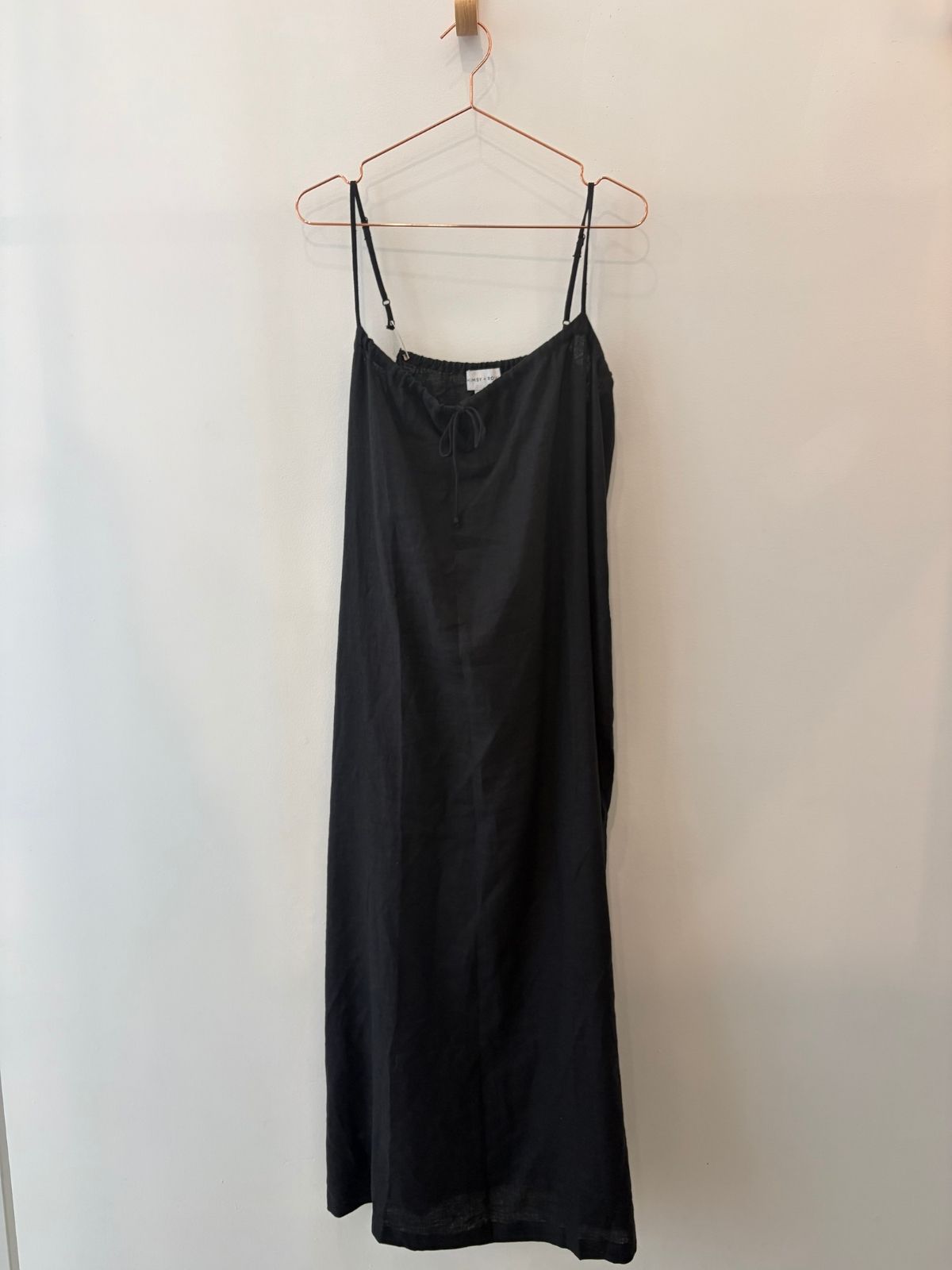 Sample Sale Soliel Dress in Black Linen - Whimsy & Row