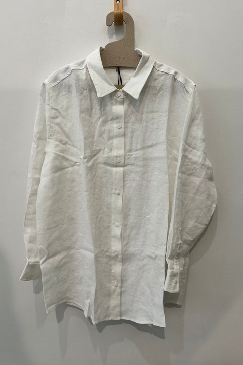 Denise Top in White Linen - Whimsy & Row