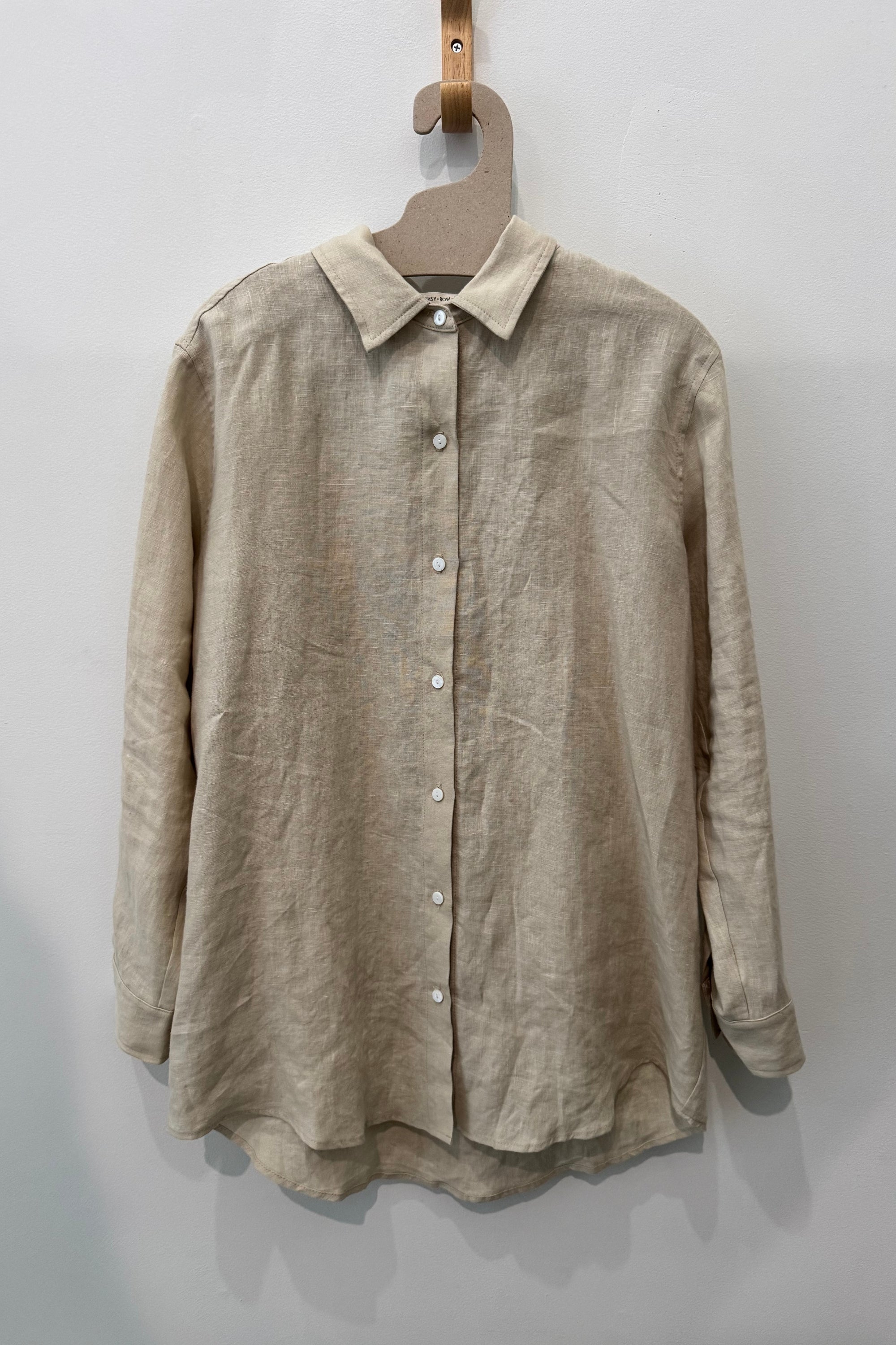 Sample Sale Denise Top in Oatmeal Linen - Whimsy & Row