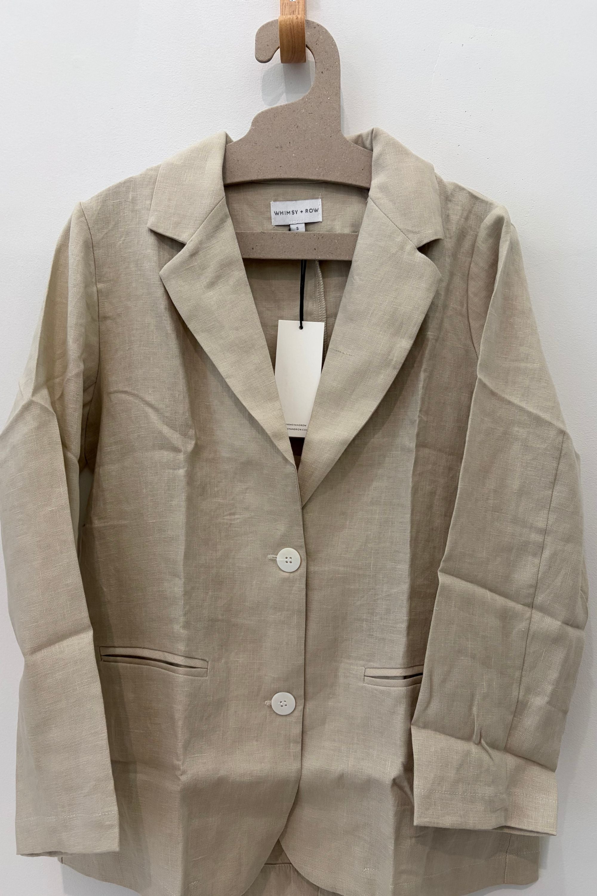 Sample Sale Parker Blazer in Oatmeal Linen - Whimsy & Row