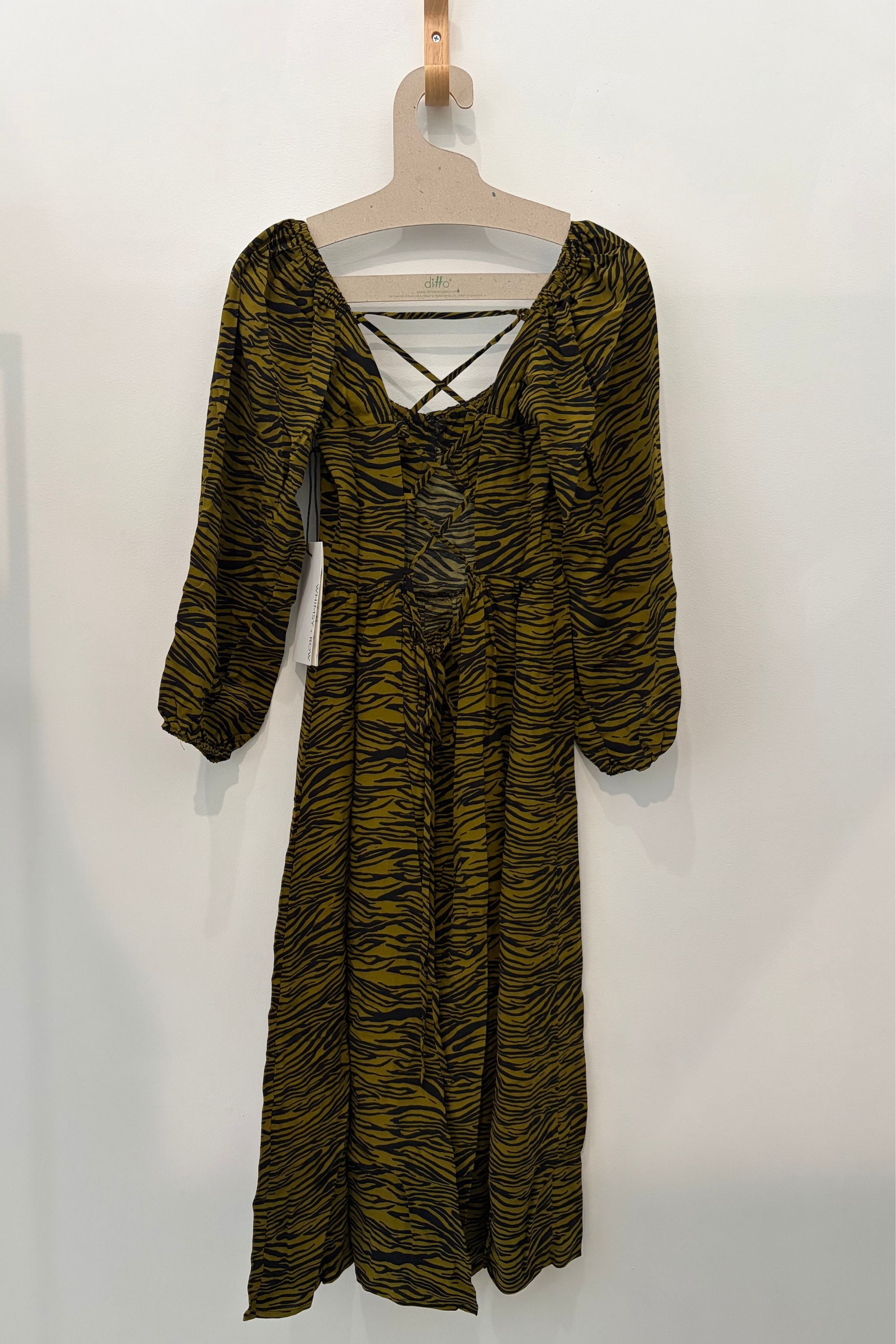 Sample Dress Luca Dress in Hunter Zebra - Whimsy & Row