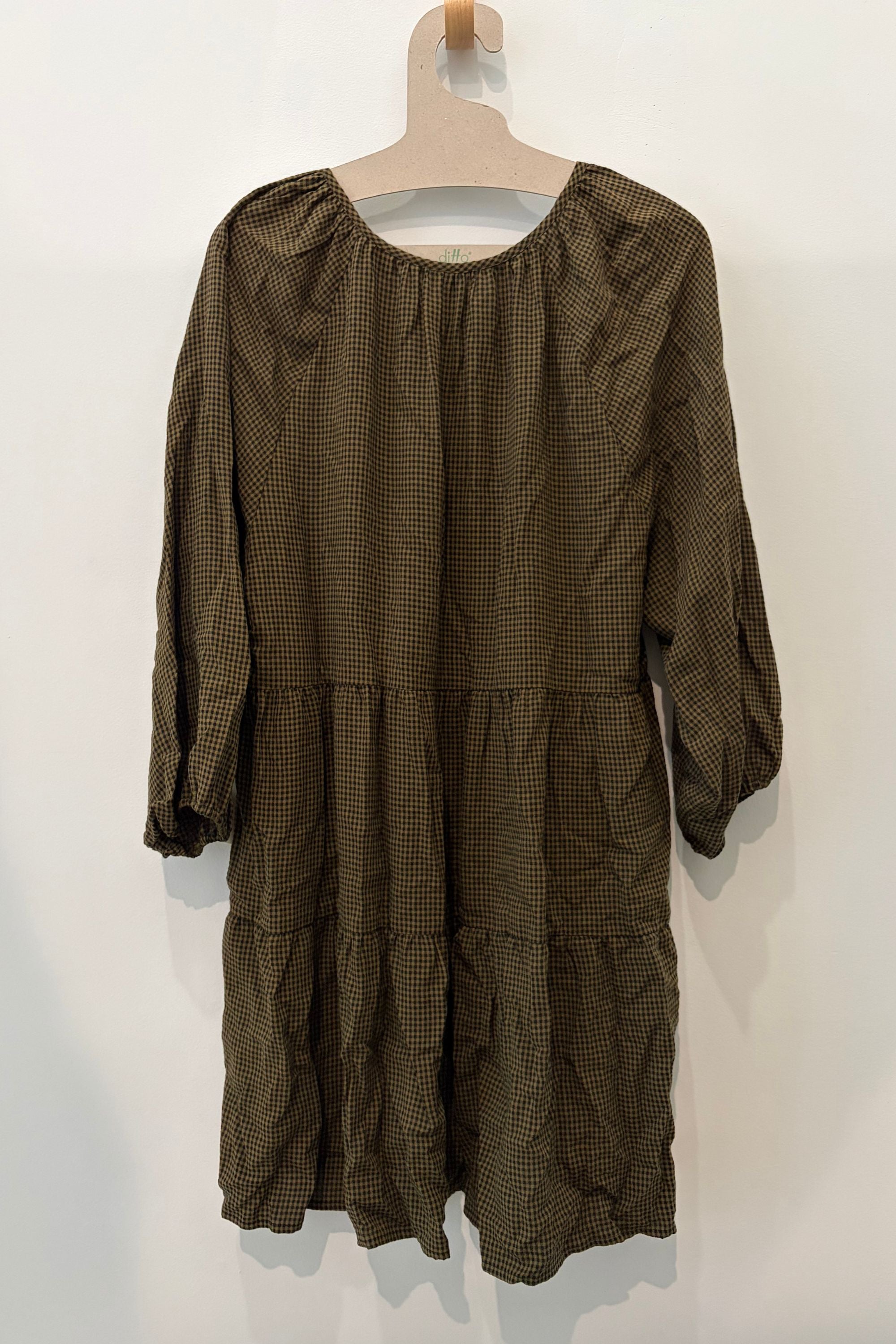 Sample Sale Phoenix Dress in Hunter Gingham Extended - Whimsy & Row