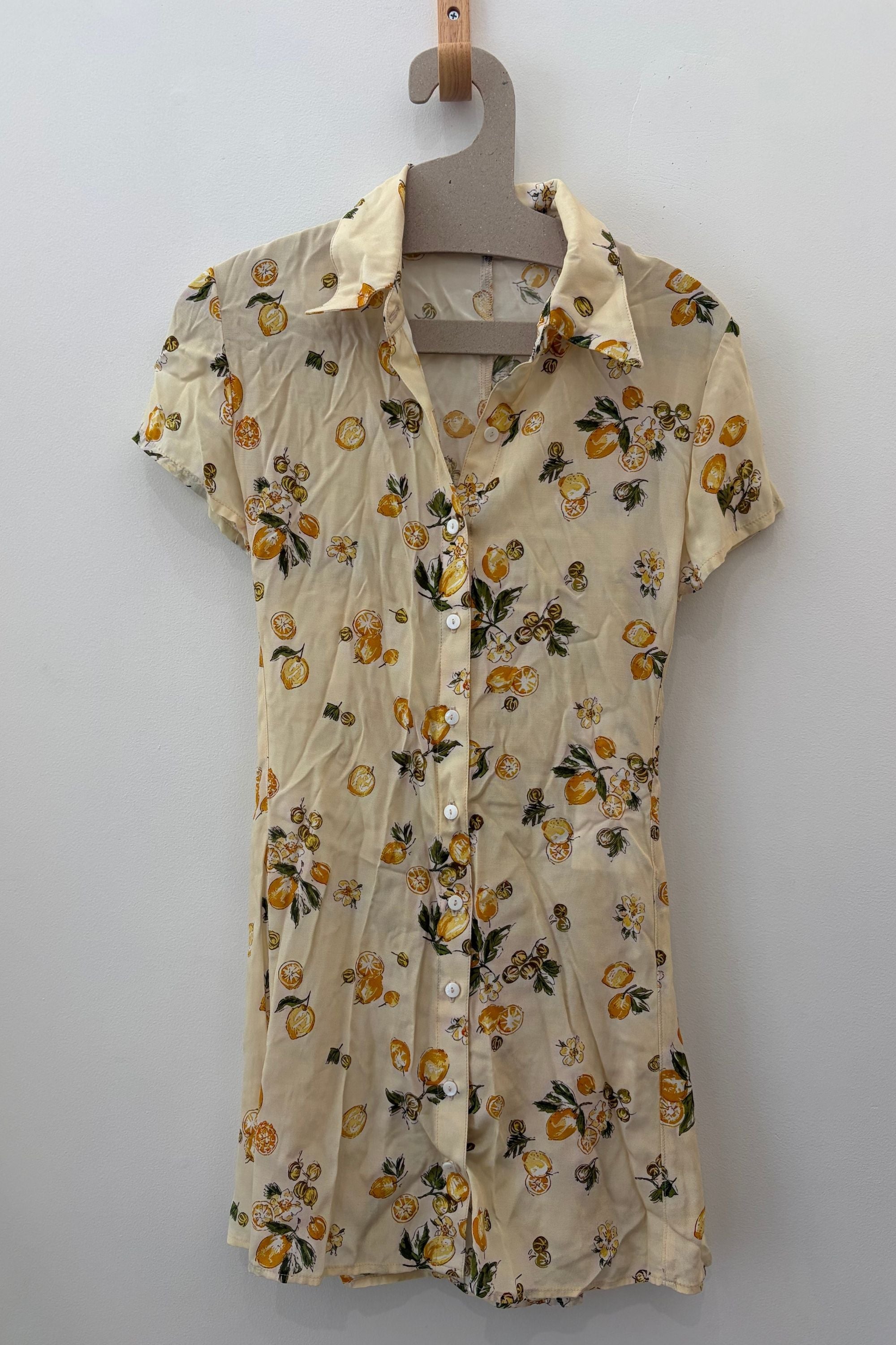 Sample Sale Ronnie Dress in Yellow (Lemons) - Whimsy & Row