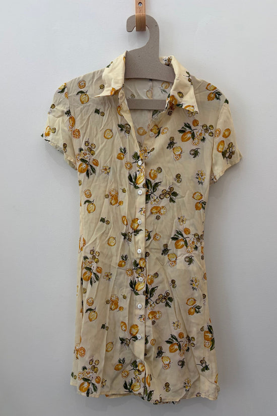 Sample Sale Ronnie Dress in Yellow (Lemons) - Whimsy & Row