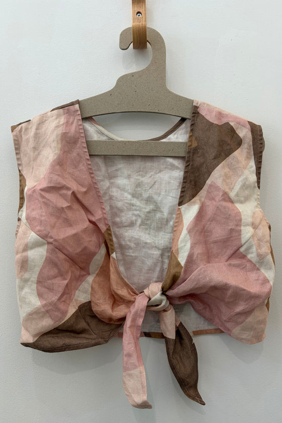 Sample Sale Valentina Top in Clay Abstract Print - Whimsy & Row