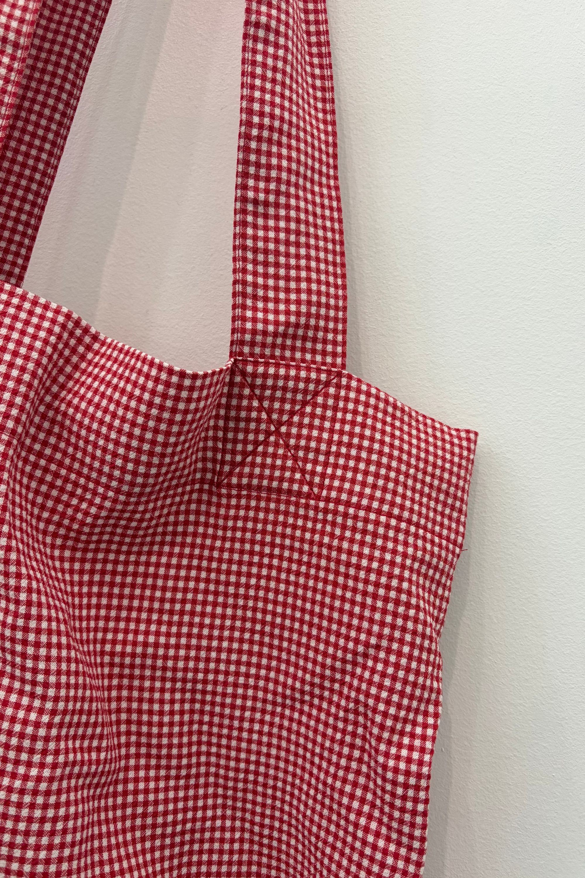 Red Gingham Tote Bag - Whimsy & Row