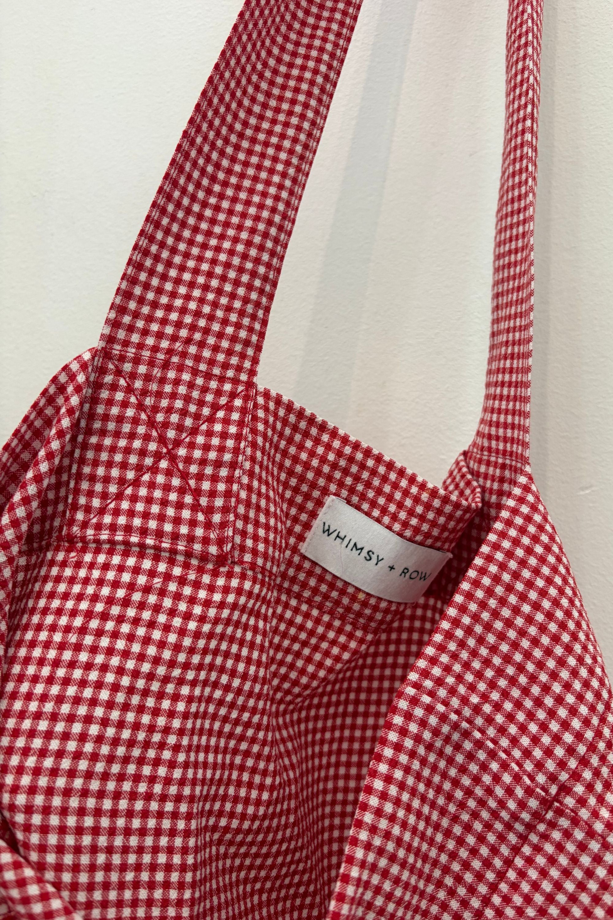 Red Gingham Tote Bag - Whimsy & Row
