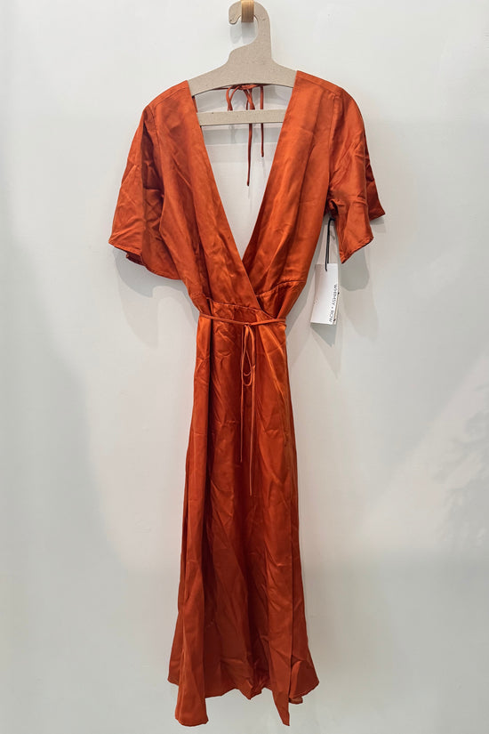 Sample Sale Lola Wrap Dress in Rust - Whimsy & Row