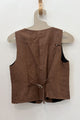 Sample Sale Bowie Vest in Chocolate Linen