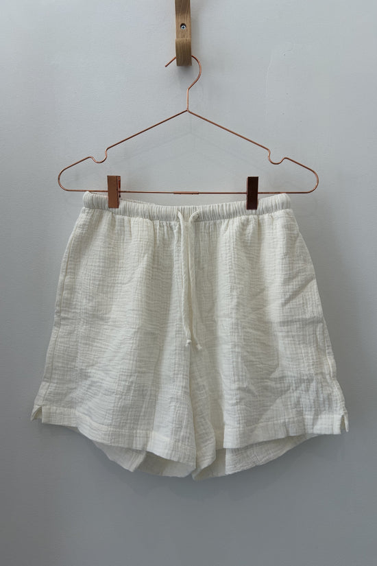 Sample Sale Allison Shorts in Cream Gauze - Whimsy & Row